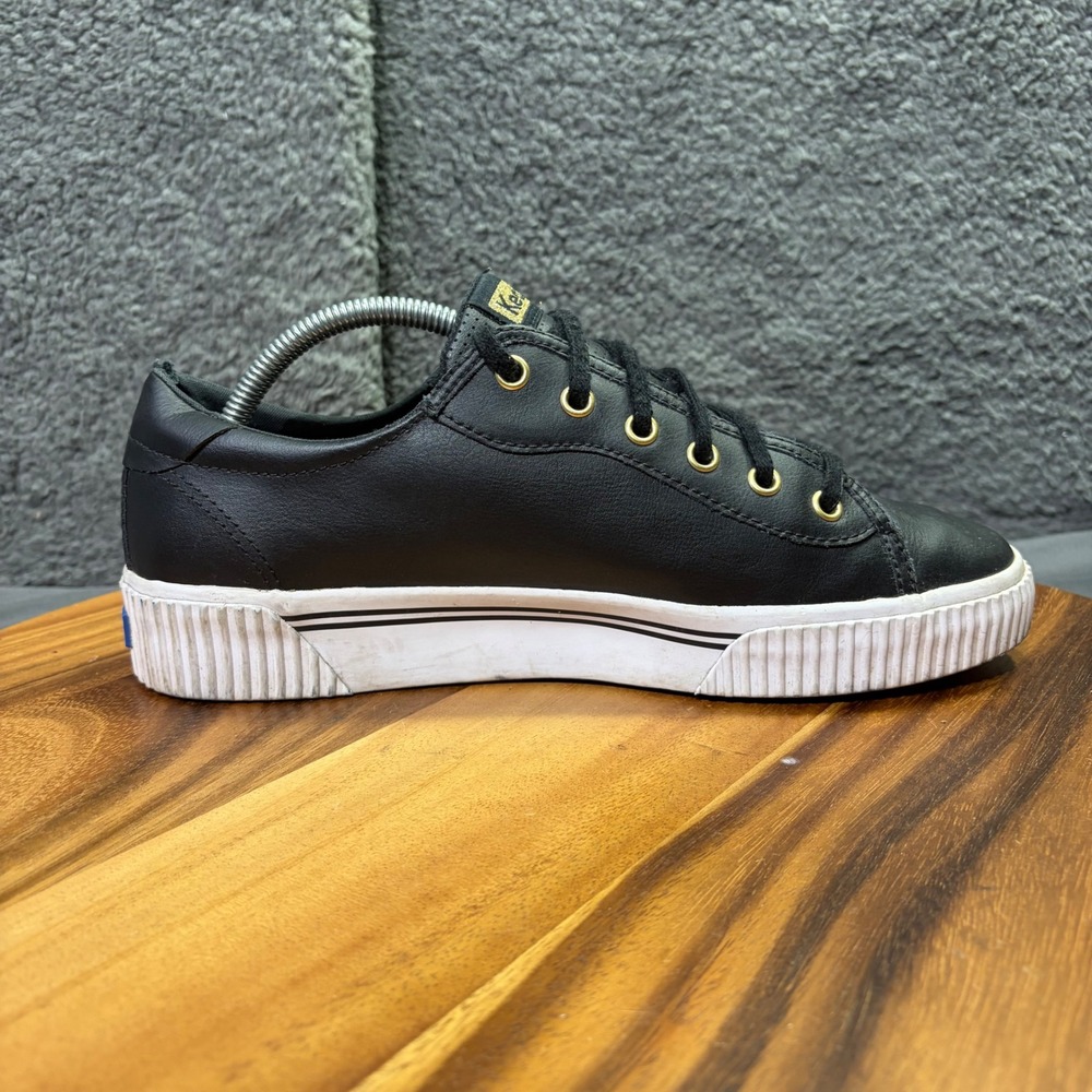 Keds Jump Kick Duo Black Leather Platform Sneakers WH64947 Womens 11 - Picture 8 of 12